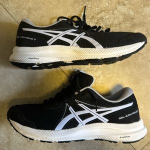 Asics Womens Gel Contend 7 1012A910 Black Running Shoes Sneakers Size 10 W